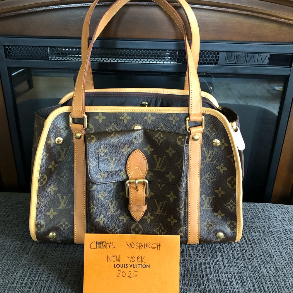 MONOGRAM SAC BAXTER PM DOG CARRIER